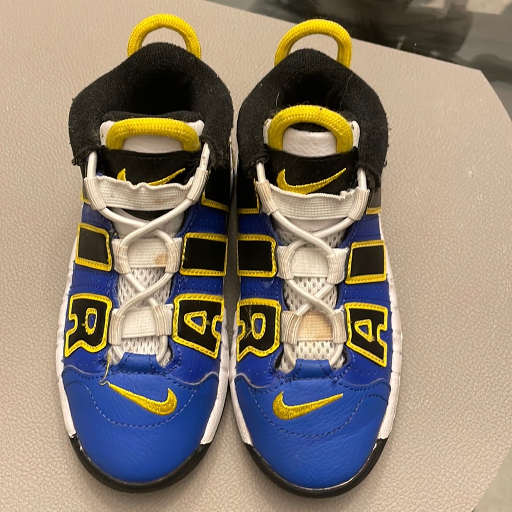 Nike Air More Uptempo Toddler 10 C blue/ white / Yellow